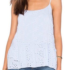 Velvet eyelet tank
